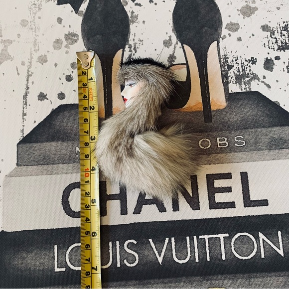 Vintage Mink porcelain female Profie Handmade Pin Art Deco - Picture 3 of 4